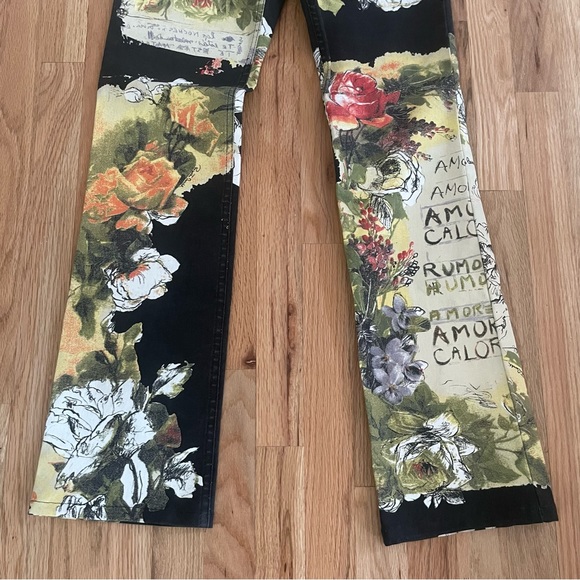 Vintage Roberto Cavalli Love Letter Jeans Print Pants Graphic Note XS - Picture 14 of 14